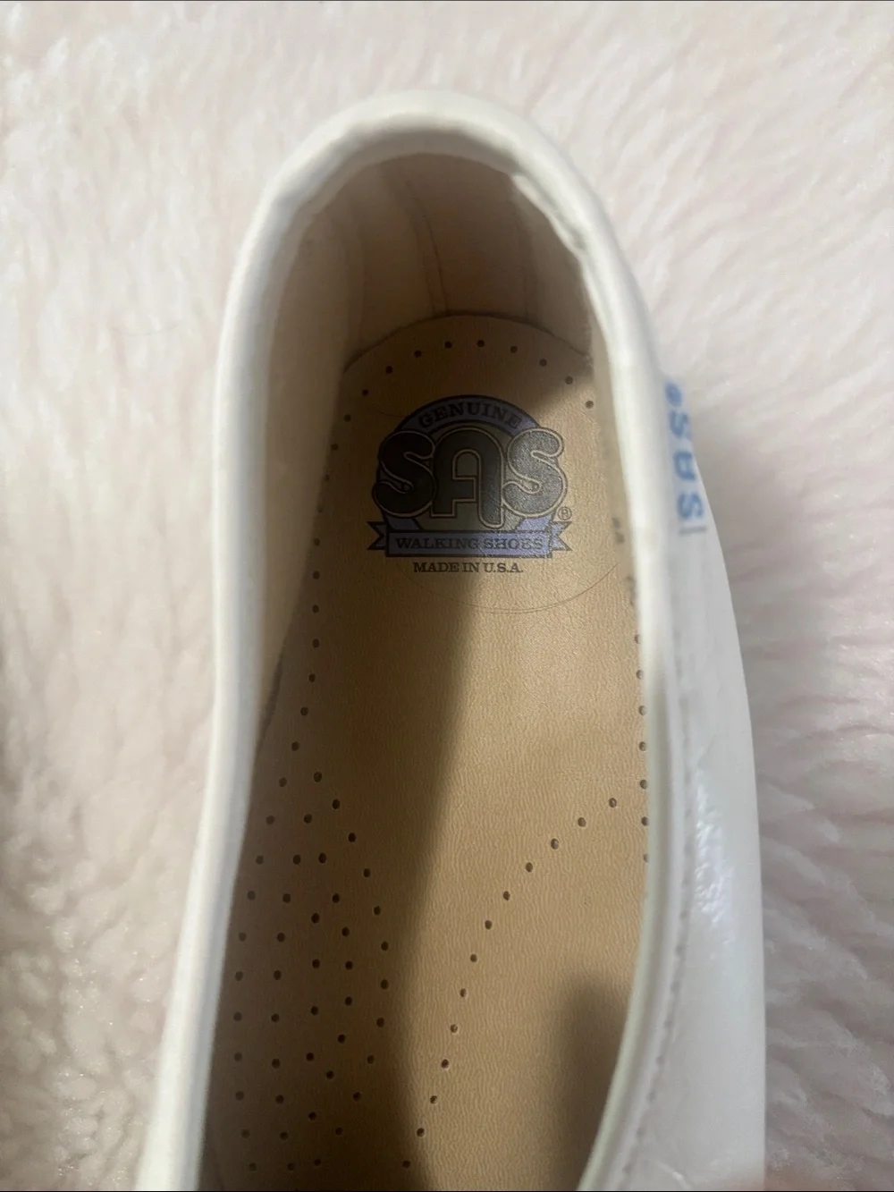 SAS Men's White Leather Penny Slip-On Loafers new no box